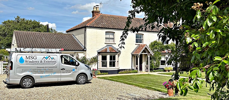 MSG Vehicle parked at a house in a  lovely rural setting